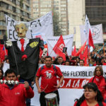 Chileans demonstrate for a Constituent Convention.