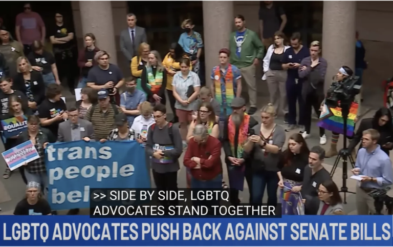 LGBTQ Advocates Protest Texas Bill Denying Trans Kids Gender-Affirming Healthcare