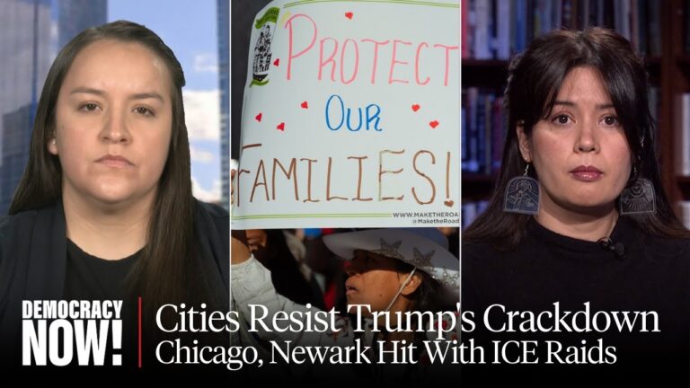 A medida que ICE realiza redadas para televisión, las ciudades de Chicago a Newark resisten la represión de inmigración de Trump